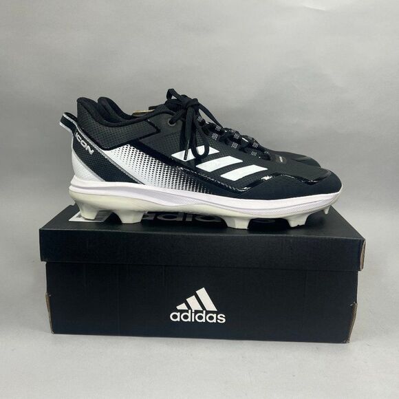 Adidas ICON 7 Baseball Cleats Men's Size 11 Black TPU Athletic Molded Shoes - Picture 1 of 13